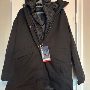 Lands' End Black Quilted Jacket